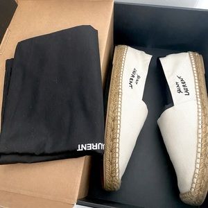 SAINT LAURENT EMBROIDERED ESPADRILLES IN CANVAS